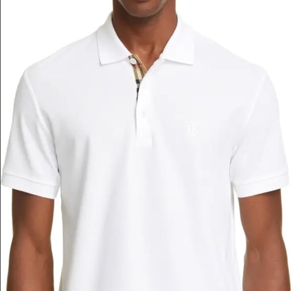 BUNDLE NWT MENS BURBERRY POLOS WHITE & BLUE